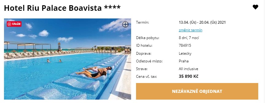 kapverdy dovolená riu palace